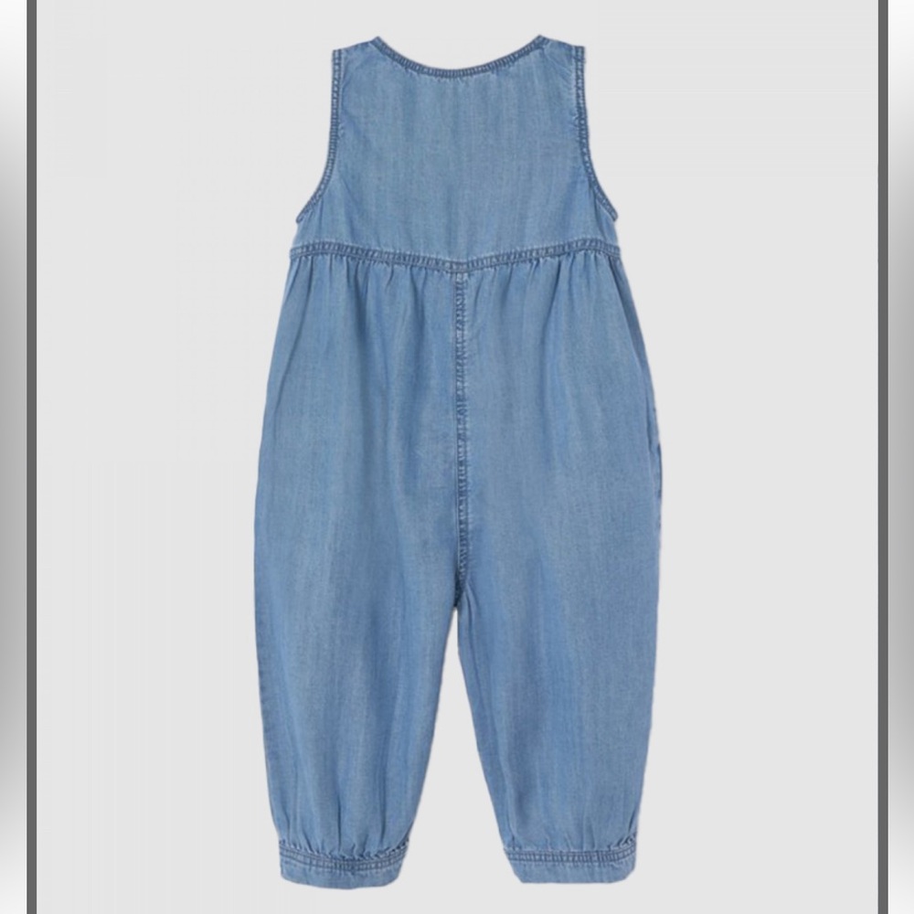 Mayoral Blue Denim Sleeveless Romper - Picture 2 of 9